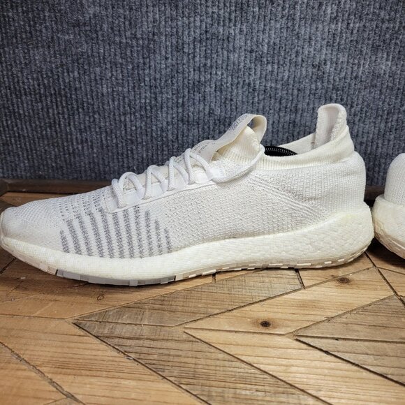 Adidas PulseBoost HD Men's Size 14 Core White Prime Knit Running Athletic Shoes - Picture 5 of 13